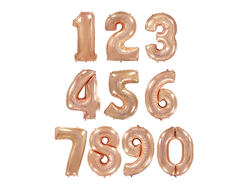 Фольгированная цифра - Розовое золото