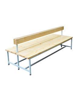 Скамья двухсторонняя для раздевалок со спинкой 100 см СС2-100
