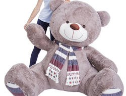 Гигантский плюшевый медведь 240 см кофейный Барни