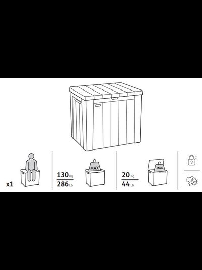 Сундук Урбан 113л, графит