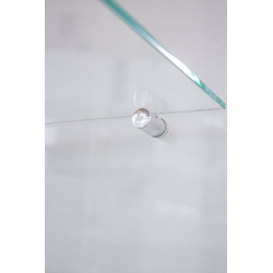 (TSV 5) Витрина пристенная стеклянная, со шкафчиком