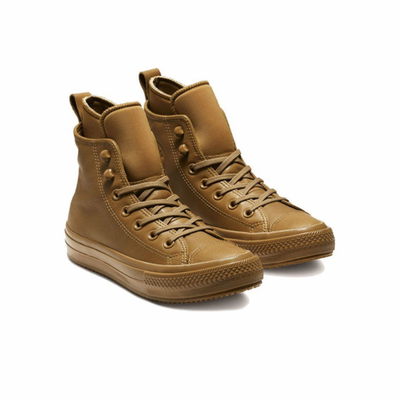 Converse Waterproof высокие коричневые зимние кожаные