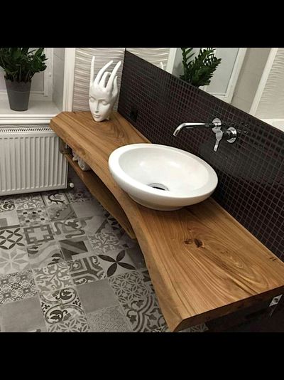 столешница под раковину ванную комнату из карагача