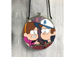 Сумка круглая Диппер и Мэйбл №9