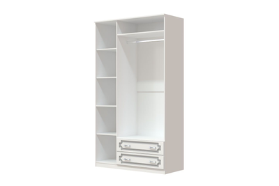 Шкаф Лакированный ШР3  3х дверный Белый Жемчуг без зеркала (Браво мебель)