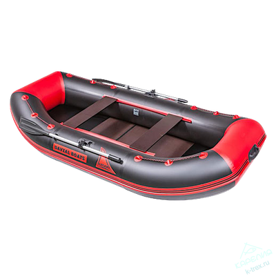 Лодка ПВХ Pelican Гавиал Гребная 300 Elegant + слань Черный / Красный