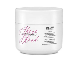OLLIN Shine Blond Маска для восстановления и усиления блеска осветленных волос, с экстрактом эхинацеи, 300 мл