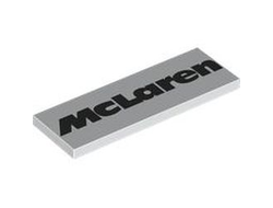 Tile 2 x 6 with Black 'McLaren' Pattern, White (69729pb109 6475053)