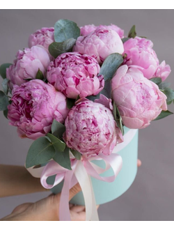 Букет "Розовая шляпка"