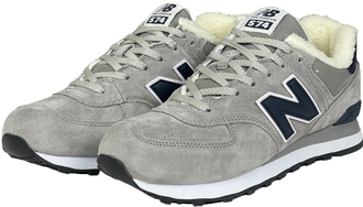 New Balance 574 Grey Blue с мехом