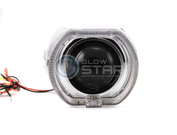 Бленда (маска) для линз 2.5 дюйма, F-Style с кольцом CREE (белый) 2 режима, 1шт