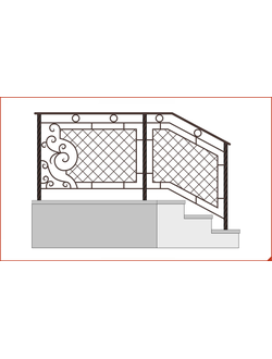 Кованое лестничное ограждение