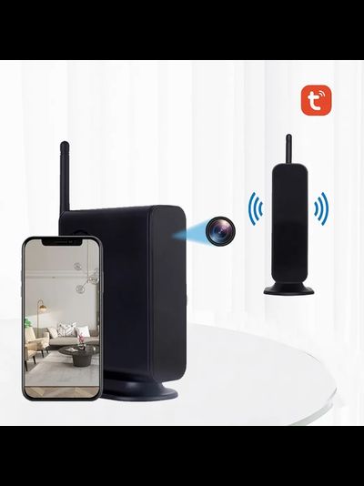 DE/TY009 WiFi видеоняня в корпусе роутера, интерком связь, ночное видение, с DVR. Full HD 2 Mp (Tuya/Ulooka/Smart Life)