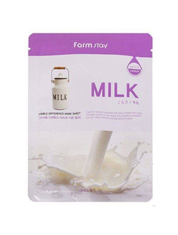 Тканевая маска с молочными протеинами [FarmStay] Visible Difference Mask Sheet Milk