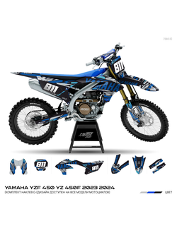 Наклейки на мотоцикл YAMAHA YZF 450 YZ 450F 2023 2024 мотографика мотопленка.рф ямаха
