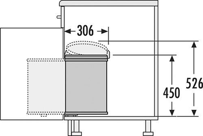 ВСТРАИВАЕМОЕ ВЕДРО ДЛЯ МУСОРА 20Л BIG-BOX HAILO 3720-21