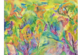 «Осенний декор», 1976-1978 г., бумага, акварель, гуашь, 44,4х59,2