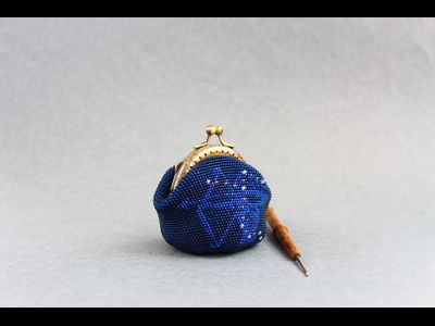 Монетница "Зодиак" Набор для вязания крючком с бисером от Ирины Рудевич - СТРЕЛЕЦ (синий)