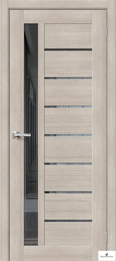 Дверь межкомнатная Эко Браво-27 Cappuccino Melinga /зеркало