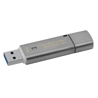 Флеш-память Kingston DataTraveler Locker+ G3, 8Gb, USB 3.0, с шифрованием, DTLPG3/8GB