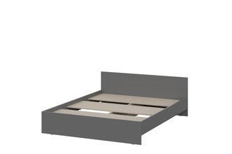 Денвер кровать двуспальная универсальная 1,6м Графит серый (без основания)