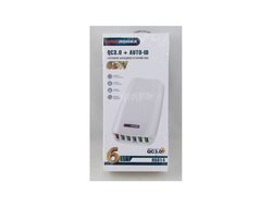 Сетевое зарядное устройство LIVE-POWER H5014 6USB port + QC3.0 + 5V/2,4A  65W  (Black)