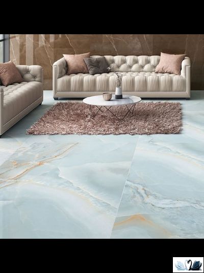 Керамогранит Creto Opera Onyx Sky 80 х 160 см голубой