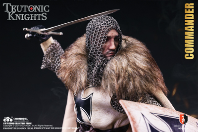ПОСЛЕ ОБЗОРА - Тевтонский рыцарь-командир (бронзовая версия) - КОЛЛЕКЦИОННАЯ ФИГУРКА 1/6 Series of Empires Teutonic Knights White Bronze Edition COMMANDER (SE136) - COOMODEL