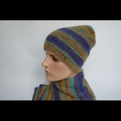 Разноцветный фиолетовый шарф палантин Vizio Италия 8013 SX