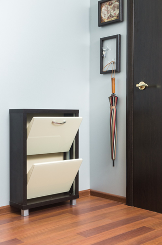 Обувница Айрон-2 (фасад стекло Капучино)