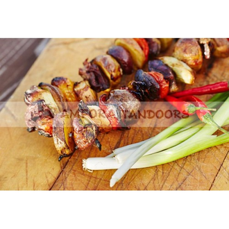 Шампур из нержавеющей стали ДВОЙНОЙ длина 44см (Холодная ковка)