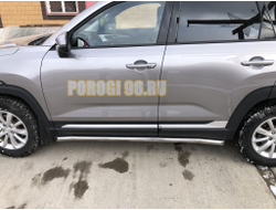 Защита штатного порога труба d60 для Changan CS35 Plus (2019-...)