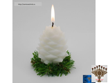 Новогодняя свеча &quot;Белая шишка&quot; (Christmas Candle)