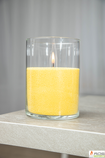 Насыпная свеча "Цилиндр 15 см", жёлтая "Жёлтый"