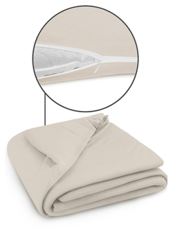 Пододеяльник Cleo трикотажный на молнии 220х200 100% хлопок (бежевый) 220/01
