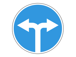 Знак дорожный 4.1.6 Движение направо или налево