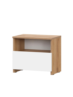 Некст Тумба прикроватная Дуб Золотой / Белая шагрень