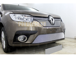 Защита радиатора Renault Logan 2018- / Renault Sandero 2018- chrome низ