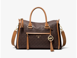 Сумка сэтчел Michael Kors Carine с логотипом коричневая