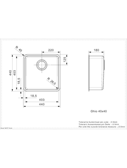 Мойка Reginox Ohio 40x40 Regi Color