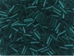 Стеклярус Китайский №17 темно-зеленый, 50 грамм