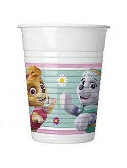 Стаканы пластиковые "Щенячий Патруль (дизайн для девочек)" / Paw Patrol (Girl Design)