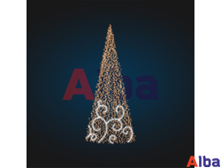 Светодиодная елка-конус с морозными узорами, 5 м