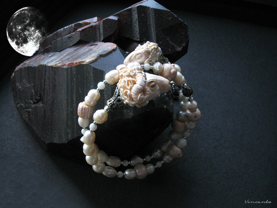 Браслет в стиле арт-нуво с овечкой и барашком