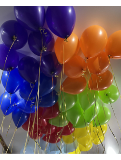 Шары разноцветные 50 шт под потолок