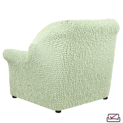 Чехол на кресло Микрофибра Премиум Мятный. Защита мягкой мебели от животных. ИТАЛИЯ
