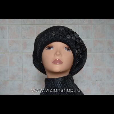 Берет и шарф Vizio 4760 черный