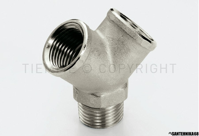 Тройник переходной Tiemme 1574 Y-образный фитинг 1/2 ВР x 1/2 НР x 1/2 ВР