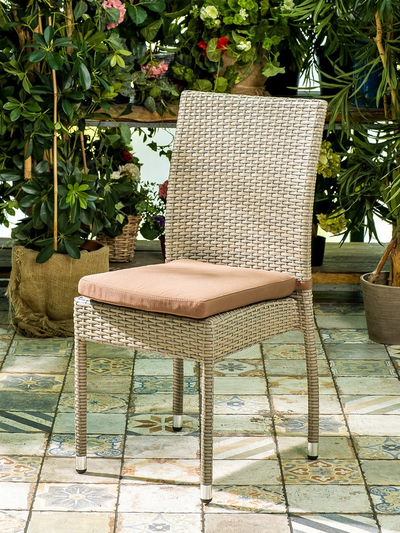 Плетеный стул ROME светло-коричневый без ручек