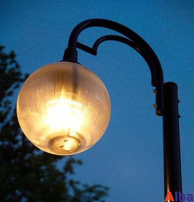 Шар 250мм золото Светильник садово-парковый